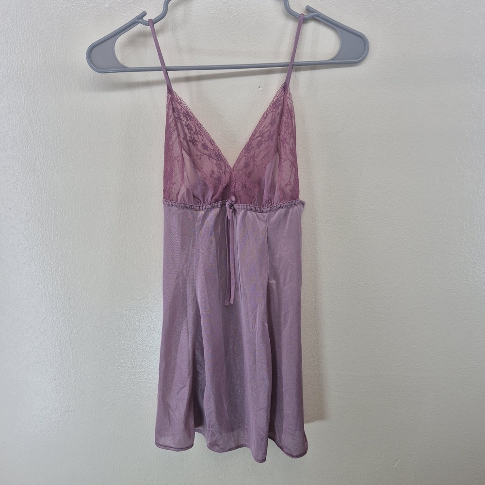 Vintage‎ Sheer Lace Tank Top Womens XS Pink Whimsigoth Coquette Made in USA